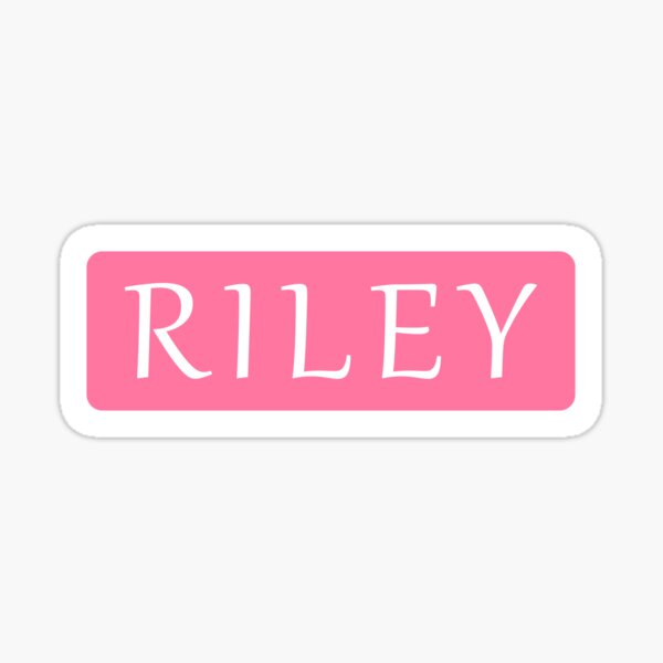 Name Riley txt hearts vector graphic line art' Sticker | Spreadshirt