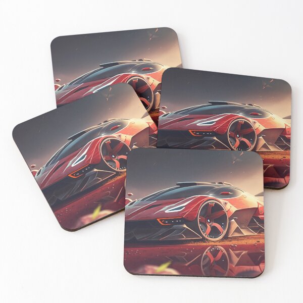 Item preview, Detailed Red Supercar With A Bright Sunshine  designed and sold by ByDigitalDream.