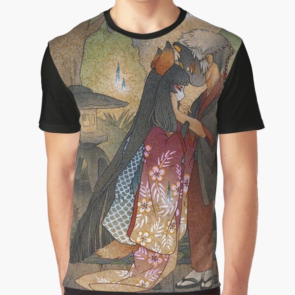 Okina and Shiro - Kitsune Yokai TeaKitsune Graphic T-Shirt