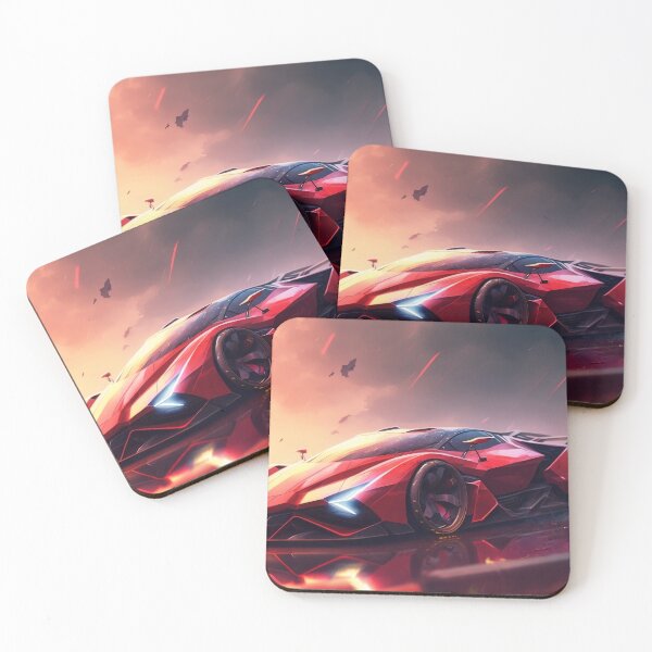 Item preview, Epic Red Supercar With A Bright Sunshine  designed and sold by ByDigitalDream.