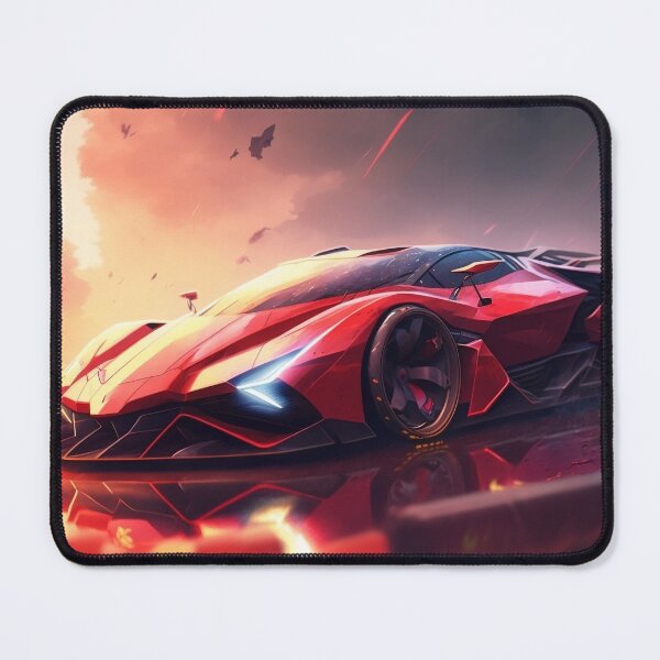 Item preview, Epic Red Supercar With A Bright Sunshine designed and sold by ByDigitalDream.