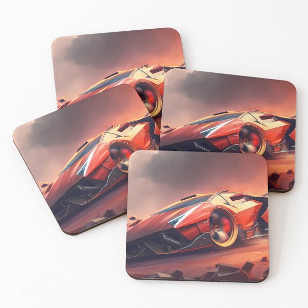 Item preview, Amazing Red Supercar With A Bright Sunshine  designed and sold by ByDigitalDream.