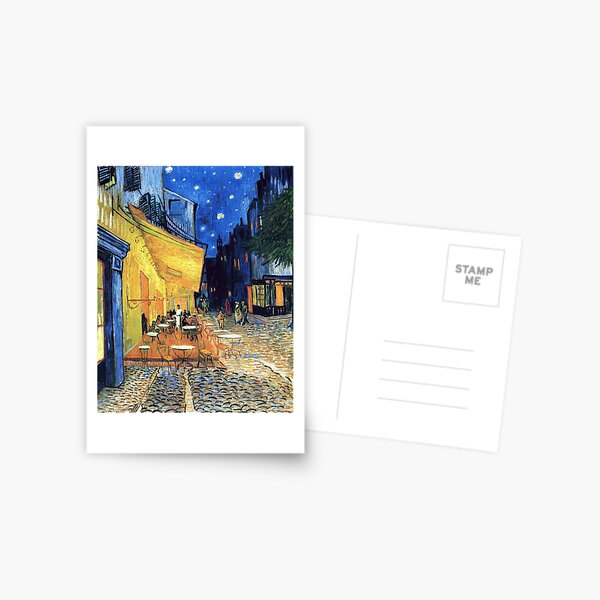 Vincent van Gogh - Cafe Terrace at Night - Dripping Watercolor Remake Art  Version by Vincent van Gogh