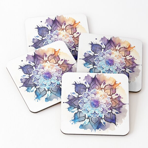 Item preview, Watercolor mandala blu, orange, purple designed and sold by VeronicArt85.
