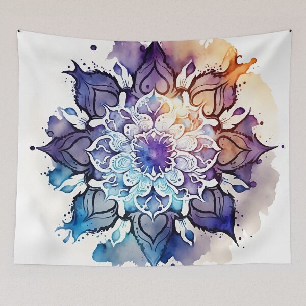 Item preview, Watercolor mandala blu, orange, purple designed and sold by VeronicArt85.