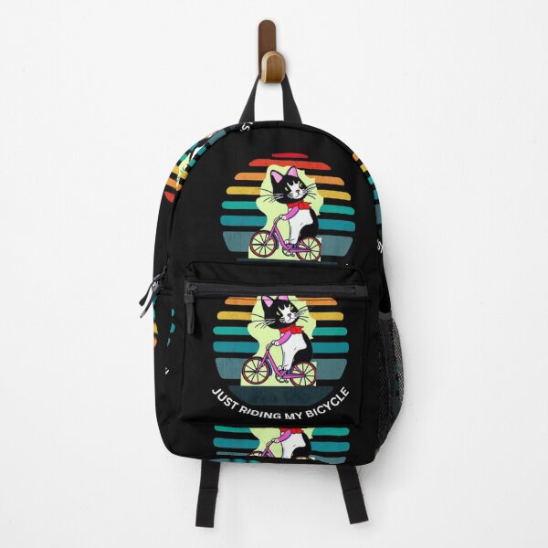 Item preview, Just Riding my Bicycle - Cat Riding a Bicycle designed and sold by HanaiPrint.