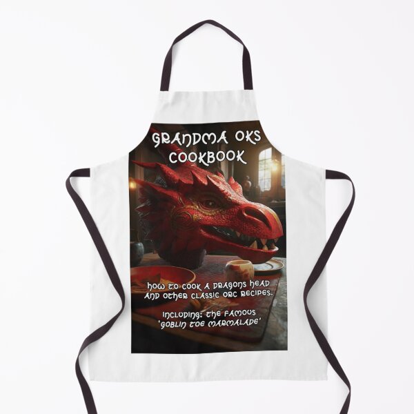Red Dragon on a table Apron