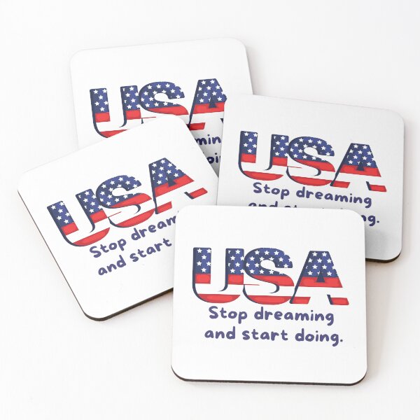 Item preview, USA Stop Dreaming and Start Doing – Motivational Art Design designed and sold by Carmen Gomez.