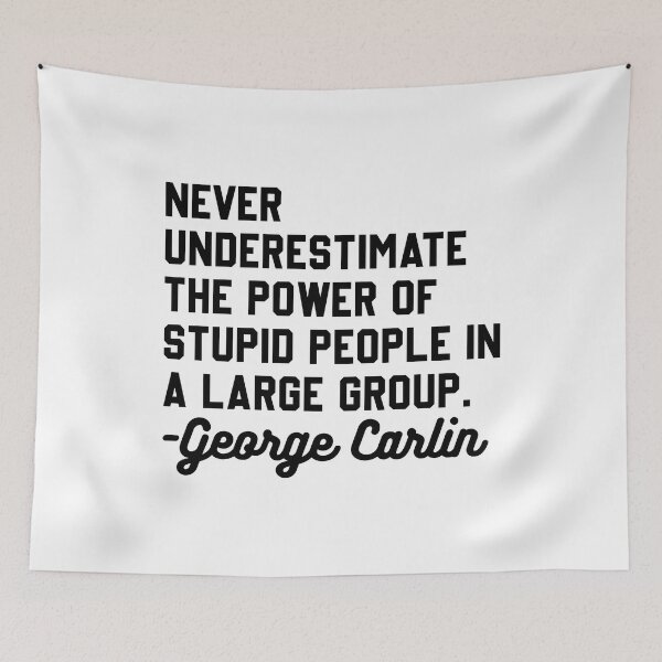 Item preview, George Carlin Stupid People Quote designed and sold by DamnGoodDesign.