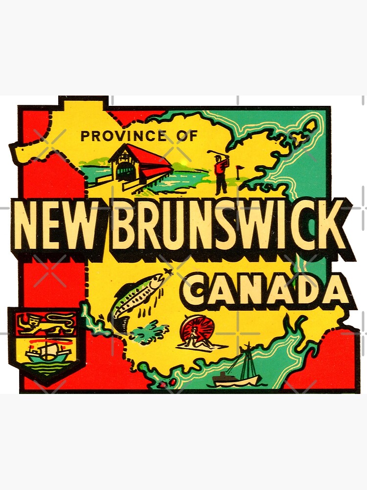 New Brunswick Canadian Province Oval Decal - 3x4.5 Inch Reflective Car Sticker