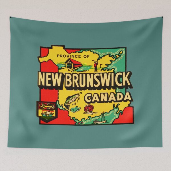 Item preview, Province of New Brunswick Vintage Travel Decal designed and sold by hilda74.