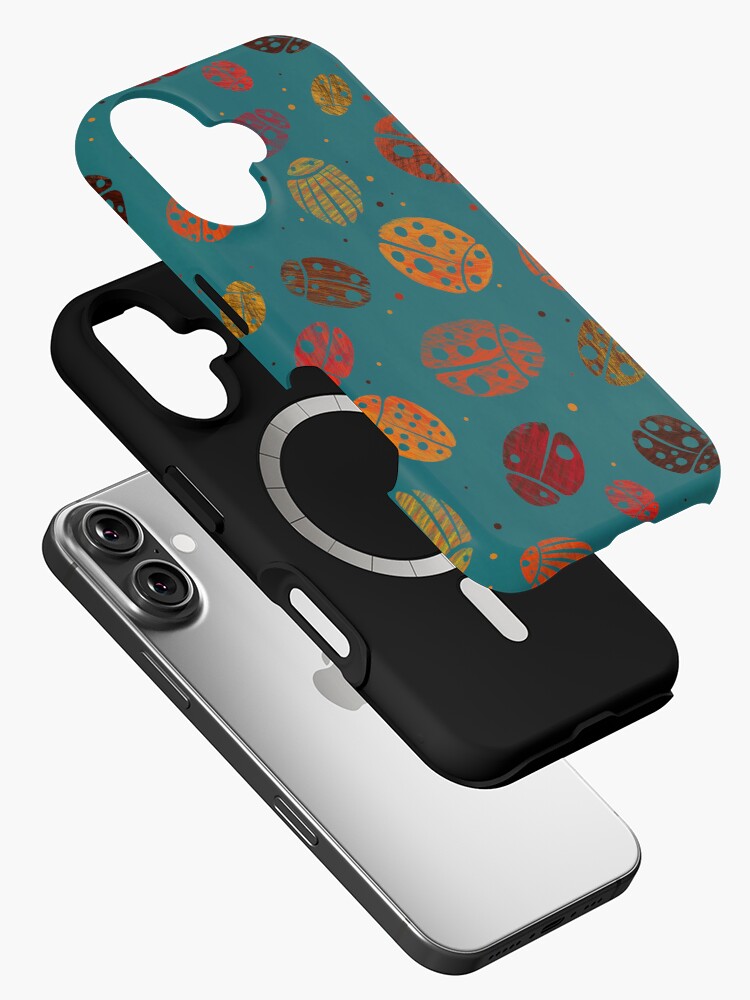 Thumbnail 2 von 4, iPhone-Hülle, Kritzelkäfer Grün designt und verkauft von sionia-art.