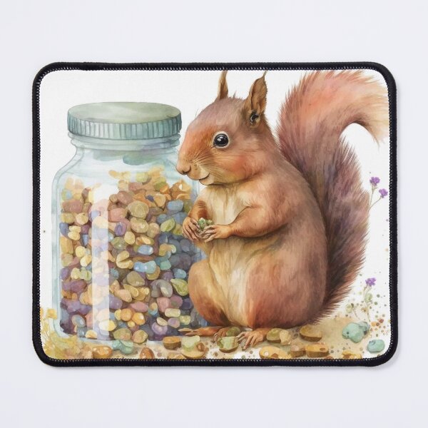 Item preview, Adorable Squirrel Gathering Nuts - Cute Sticker Design designed and sold by Wallapana.