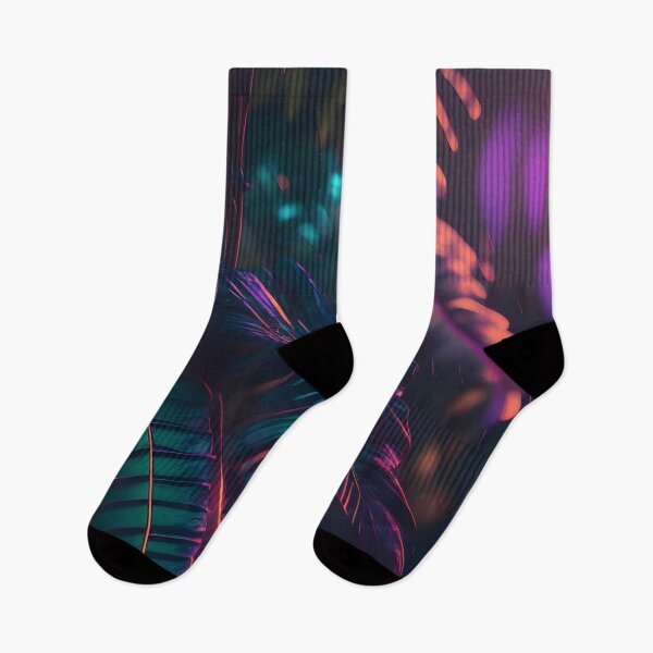 Item preview, Jungle Leaves Synthwave Digital Art designed and sold by N1chePrints.