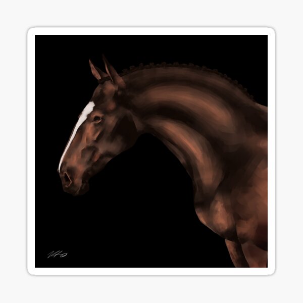 Lusitano Horse Portrait Sticker
