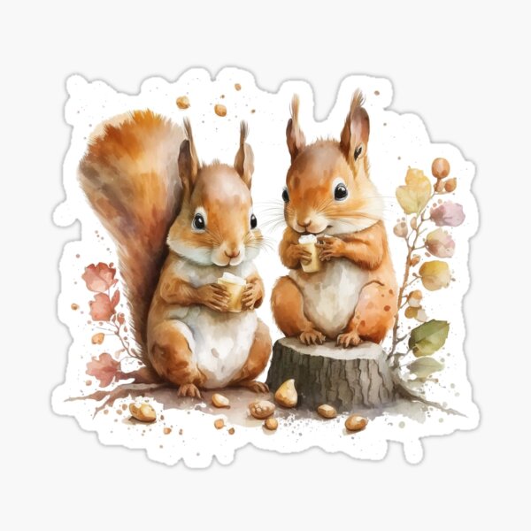 ARTCANVAS Squirrel Animal good Holding Nut Canvas Art Print