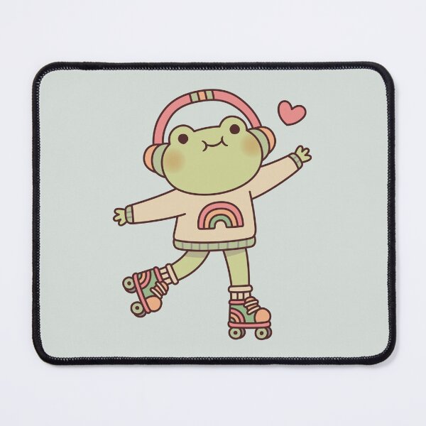 Item preview, Cute Frog With Headphones And Roller Skates designed and sold by rustydoodle.