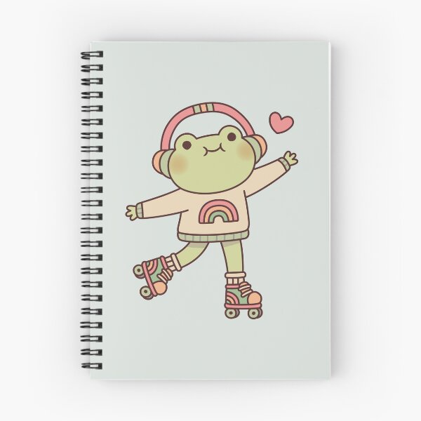 Item preview, Cute Frog With Headphones And Roller Skates designed and sold by rustydoodle.