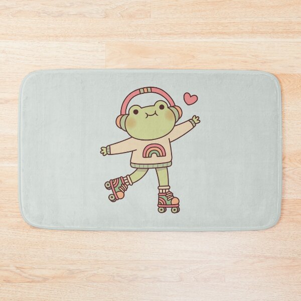 Item preview, Cute Frog With Headphones And Roller Skates designed and sold by rustydoodle.