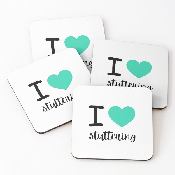 Item preview, I heart stuttering (sea green) designed and sold by NicoleSLP.