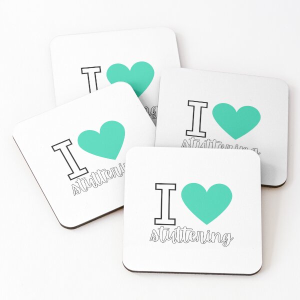 Item preview, I love stuttering (white and sea green)  designed and sold by NicoleSLP.