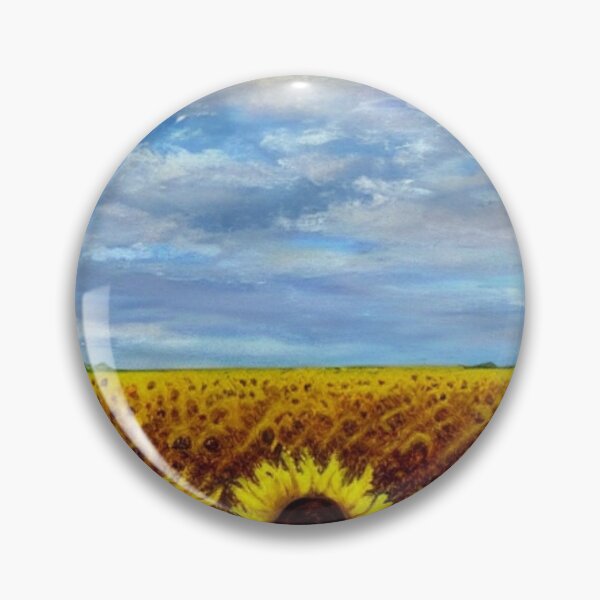 Item preview, field of bright yellow sunflowers on a sunny day in spring for mother's day designed and sold by ZoeZarb.