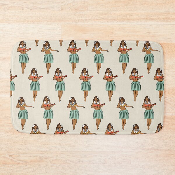 Item preview, hula girls retro - mint on cream designed and sold by littlearrow.
