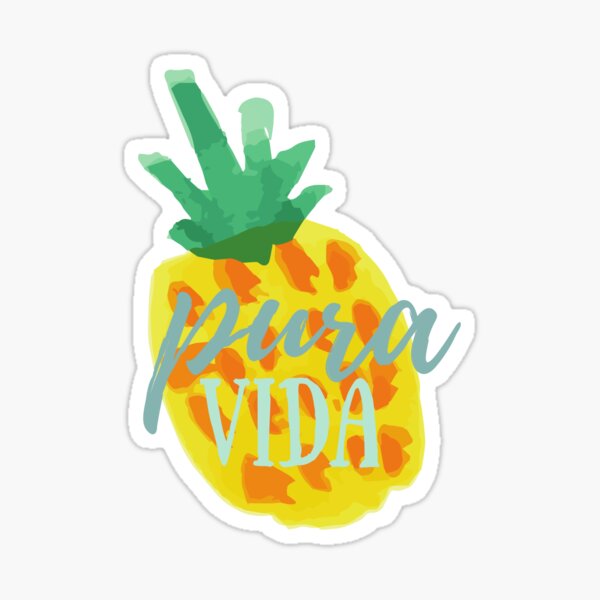 Pura Vida Pineapple Sticker