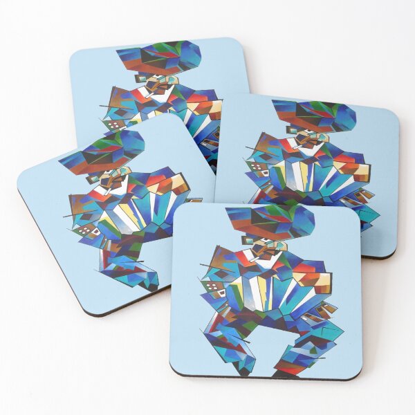 Item preview, Accordion Player Isolated Geometric Abstract Style Art designed and sold by taiche.