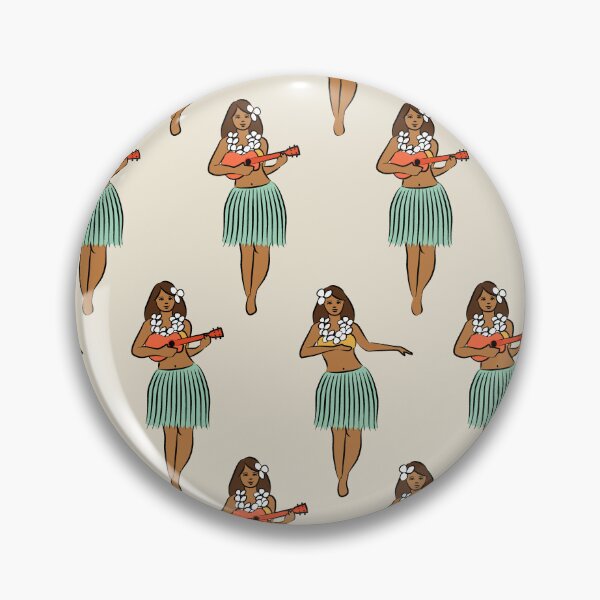 Item preview, hula girls retro - mint on cream designed and sold by littlearrow.