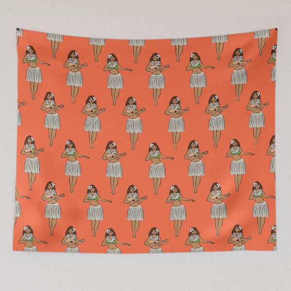 Item preview, hula girls retro - orange designed and sold by littlearrow.