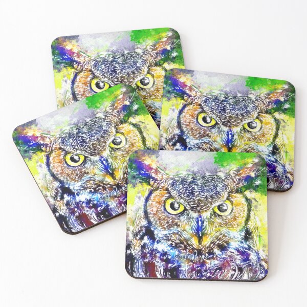 Item preview, Watercolor Great Horned Owl designed and sold by Daniel Janda.