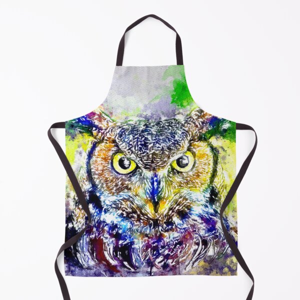 Item preview, Watercolor Great Horned Owl designed and sold by Daniel Janda.