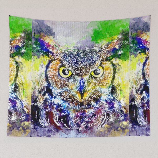 Item preview, Watercolor Great Horned Owl designed and sold by Daniel Janda.