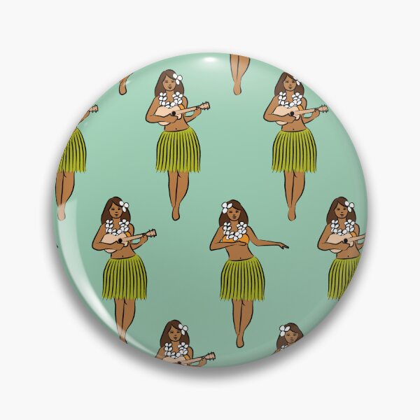 Item preview, hula girls retro - seagrass on mint designed and sold by littlearrow.
