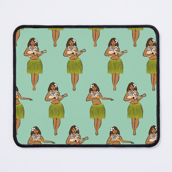 Item preview, hula girls retro - seagrass on mint designed and sold by littlearrow.