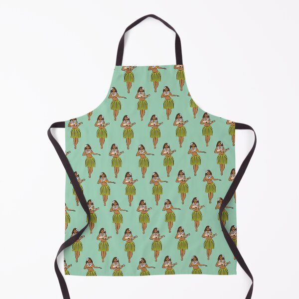 Item preview, hula girls retro - seagrass on mint designed and sold by littlearrow.