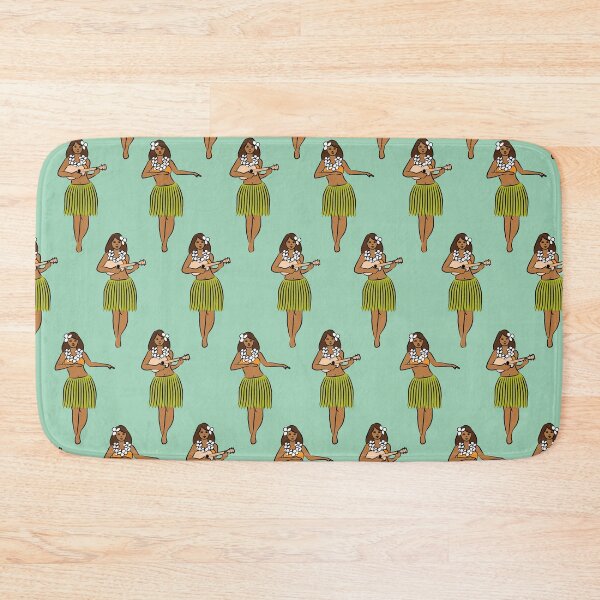 Item preview, hula girls retro - seagrass on mint designed and sold by littlearrow.