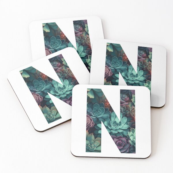 Item preview, Elegant Succulent Pattern Letter N designed and sold by AdiRemba.