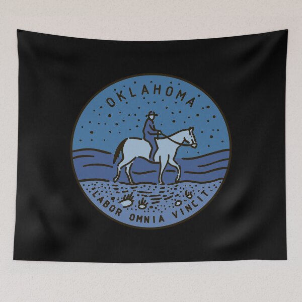 Item preview, Oklahoma Labor Omnia Vincit designed and sold by VintageRealm.