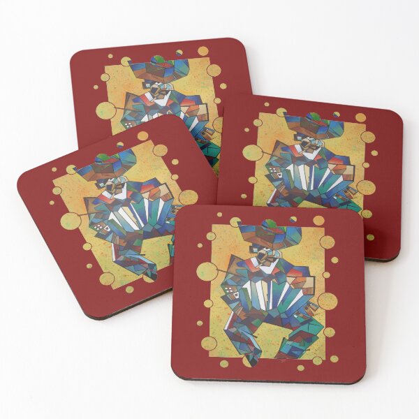 Item preview, Artistic Accordion Player With Border designed and sold by taiche.