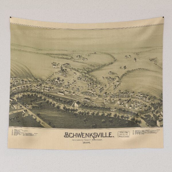 Item preview, Schwenksville, Pennsylvania (1894) designed and sold by allhistory.