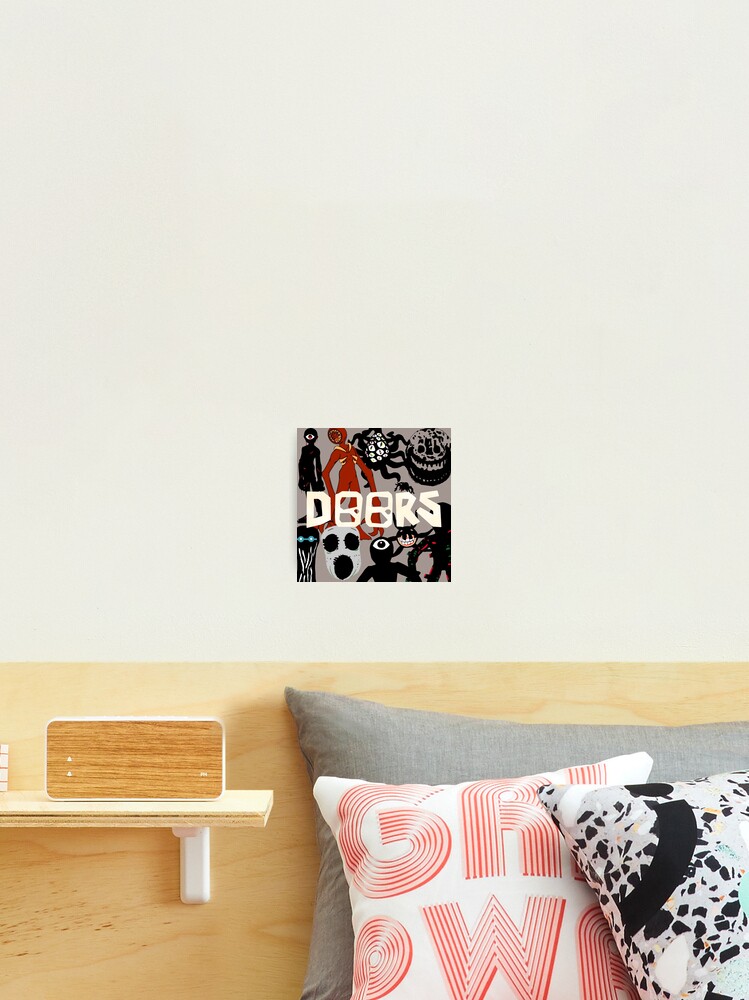 DOORS Roblox Entities Pillow in grey Photographic Print for Sale by  WhatTheTrendsDo