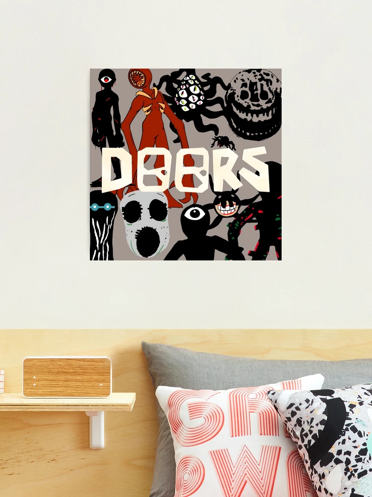 DOORS Roblox Entities Pillow in grey Photographic Print for Sale by  WhatTheTrendsDo