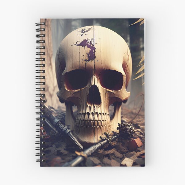 Item preview, Wooden skull in the forest designed and sold by MadinaFatt.