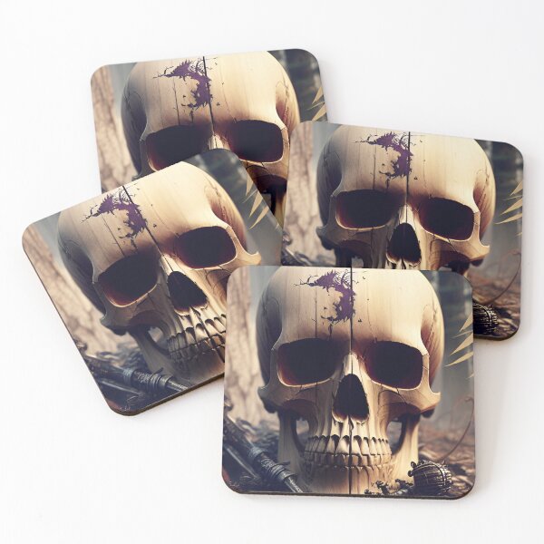 Item preview, Wooden skull in the forest designed and sold by MadinaFatt.