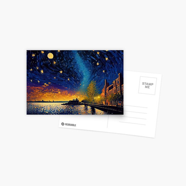 starry night in new york Postcard