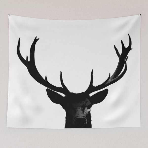 Item preview, Black Deer Rack Silhouette A273 designed and sold by byNicol.