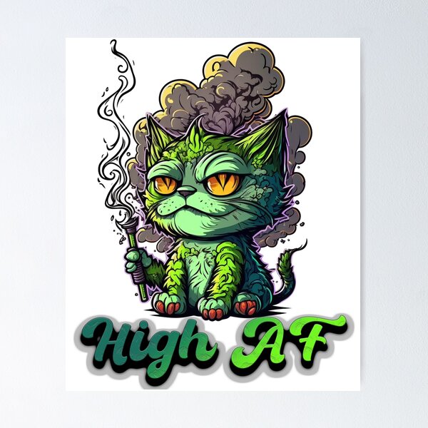 Item preview, cat stoner high af designed and sold by M16ka7a.