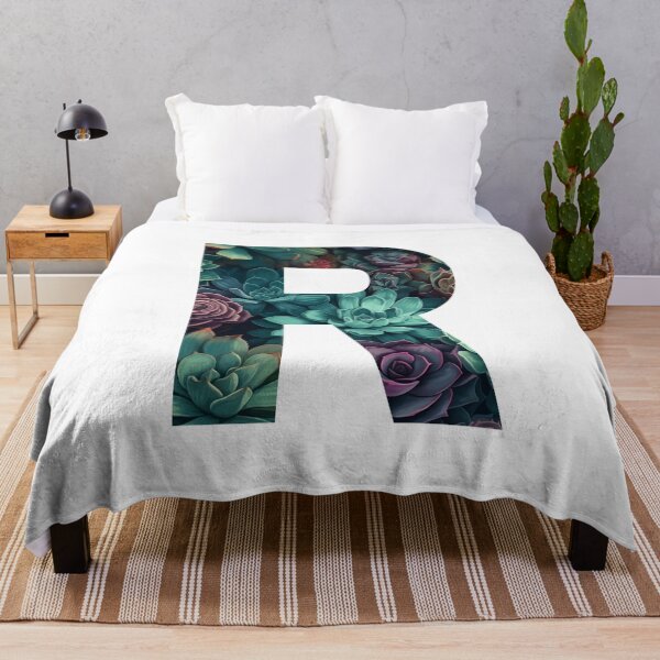 Item preview, Elegant Succulent Pattern Letter R designed and sold by AdiRemba.